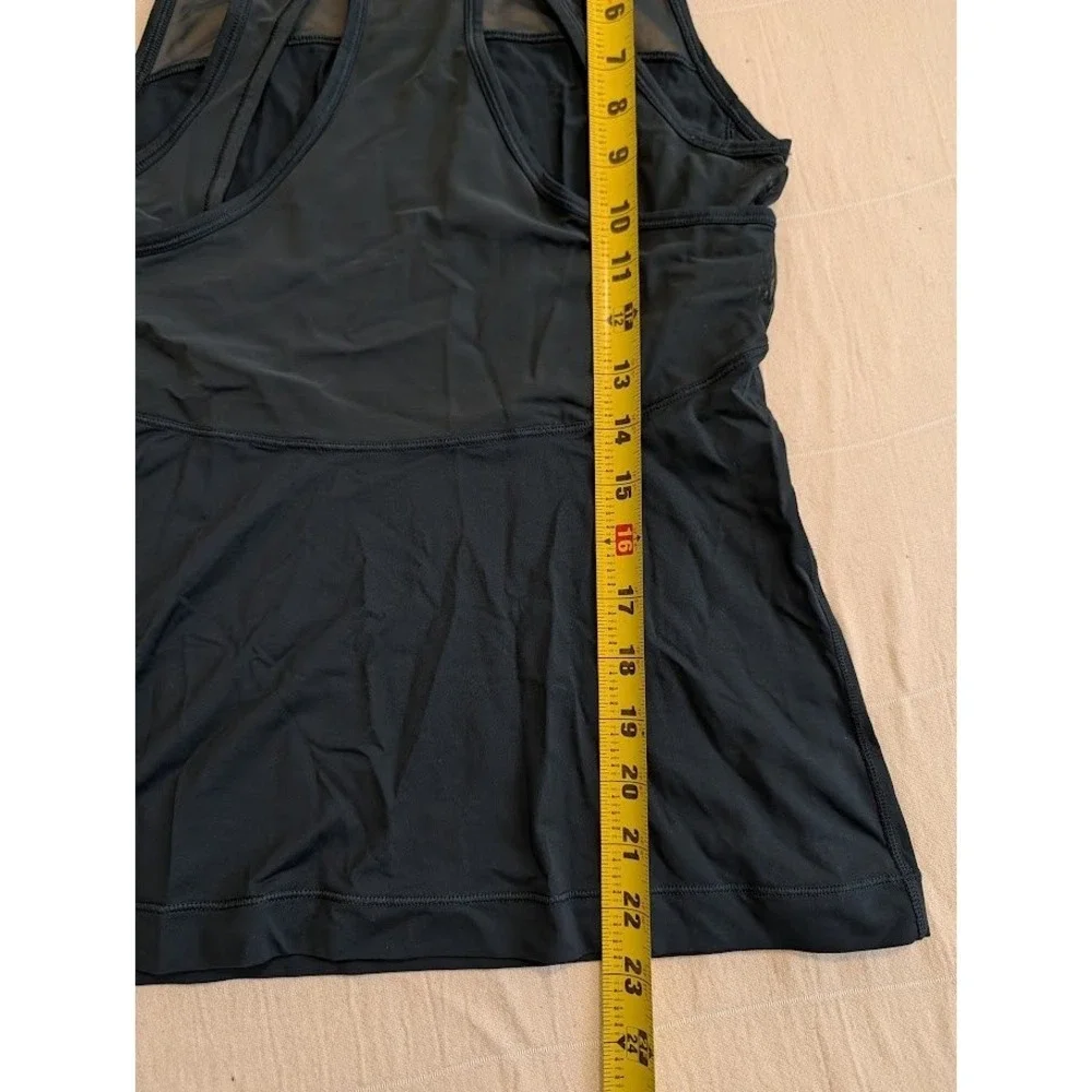 Lululemon Women's Teal Mesh‎ Back Home Stretch Tank Athletic Activewear